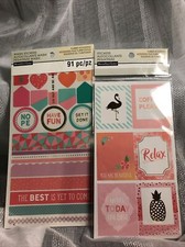 SCRAPBOOK PLANNER journaling stickers LOT OF 2 Pkgs NEW Recollection Paper Craft