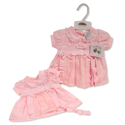 Baby Girls Spanish Romany Lace Dress Pants & Headband Set ~ White Pink ~ abg - Picture 12 of 31