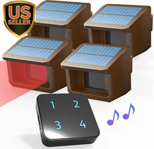Driveway Alarm System-  1/2Mile Solar Driveway Alarm System- up to 70FT Wide ...