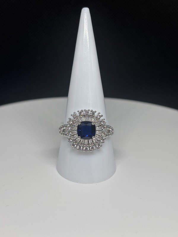 Bomb Party September 2024 “Always Surprising Me” -Size 10 Ring- Sapphire Rhodium