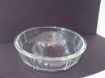 McKee Glasbake Queen Anne Jello/Bundt/Cake Ring Mold, 1 Qt. Vintage, USA   (S2