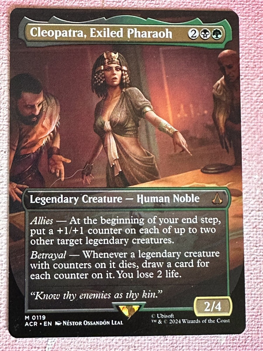 MTG Assassin's Creed BORDERLESS M Cleopatra, Exiled Pharaoh #0119 | eBay