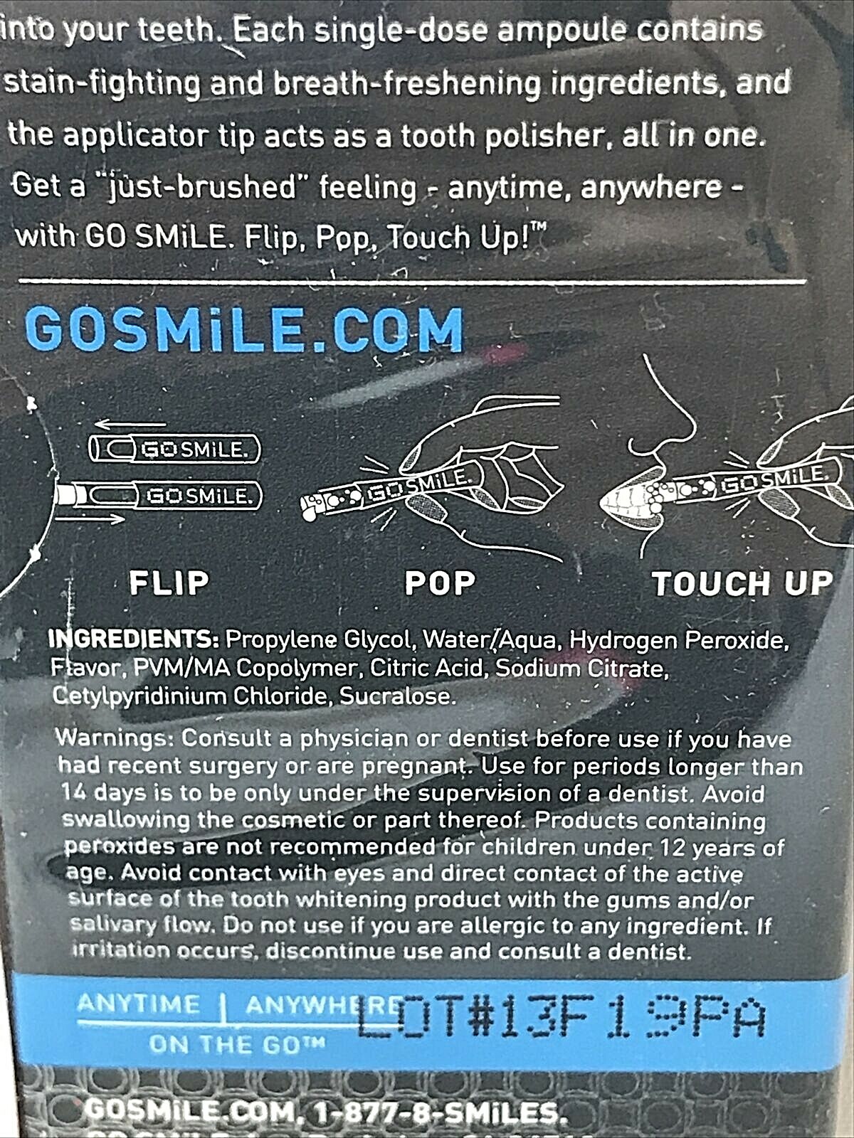 GO Smile Touch-Up Smile Perfecting Ampoules, 7 Count, Watermelon Mint