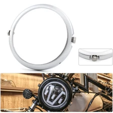 7 Inch Round Headlight Housing Headlamp Trim Ring Mount Bracket Chrome For Honda