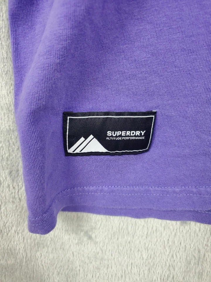 Superdry Shirt Mens L Purple Green Altitude Performance Casual - Image 4 of 4