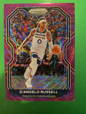 2020-21 Panini Prizm Prizms Purple Wave #95 D'Angelo Russell - Awesome Card!