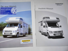 Prospekt Broschüre VW LT / Karmann Mobil Wohnmobil MISSOURI ed. 8/2003 + Preise