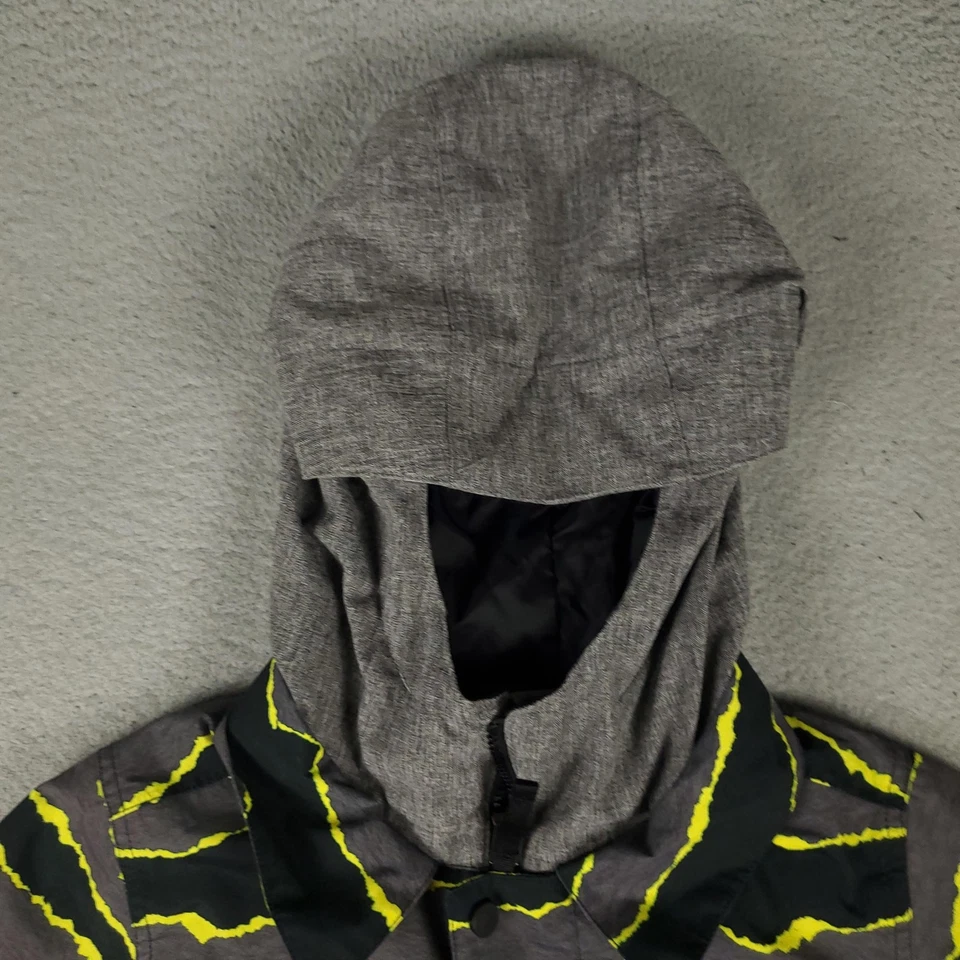 Chaqueta Burton Juvenil Grande Gris Verde Amarillo Con Capucha Snowboard Habitación Para Crecer Invierno Foto 2 de 4