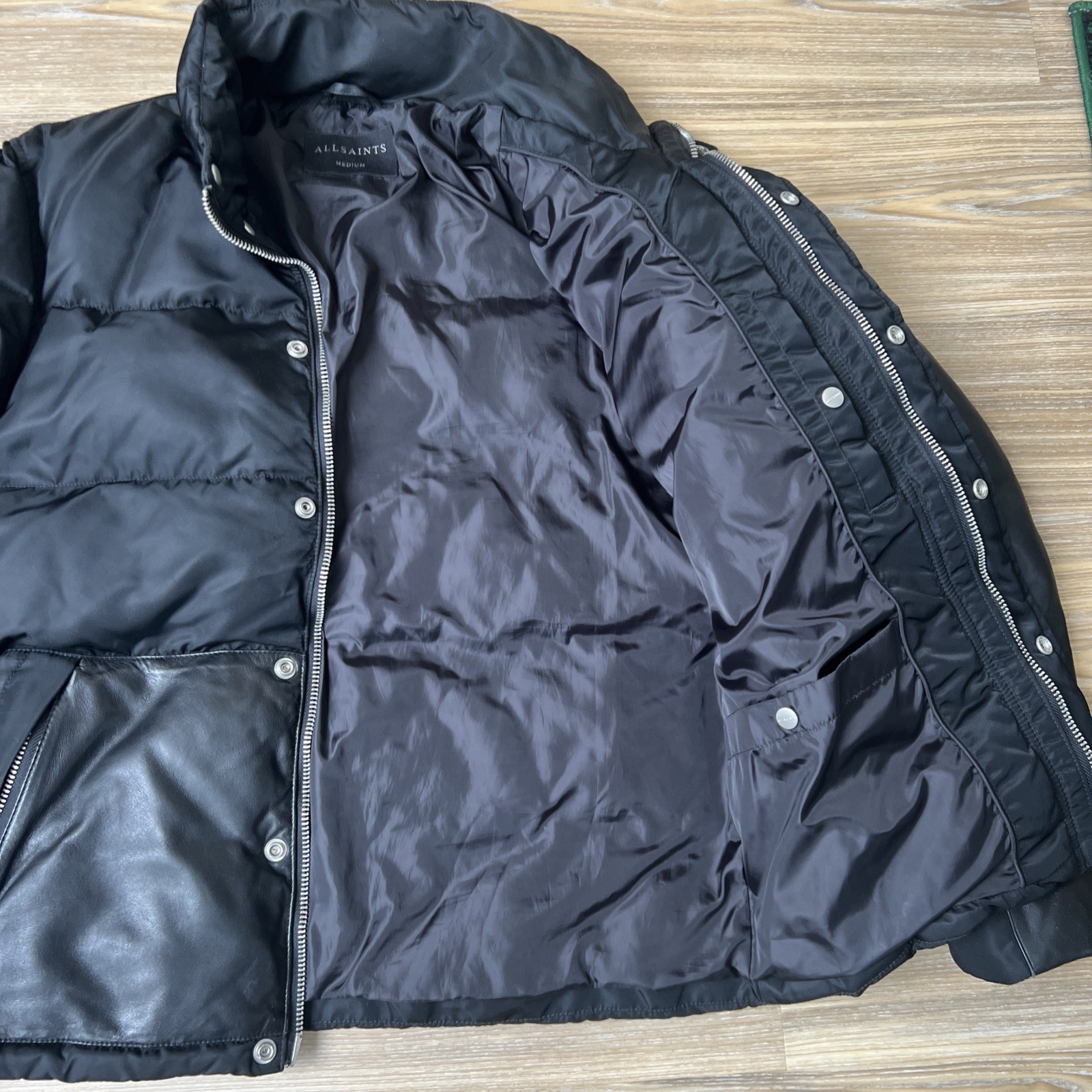 Men’s Allsaints Varden Puffer Jacket  with Leather Size M .. RRP £369 image 6