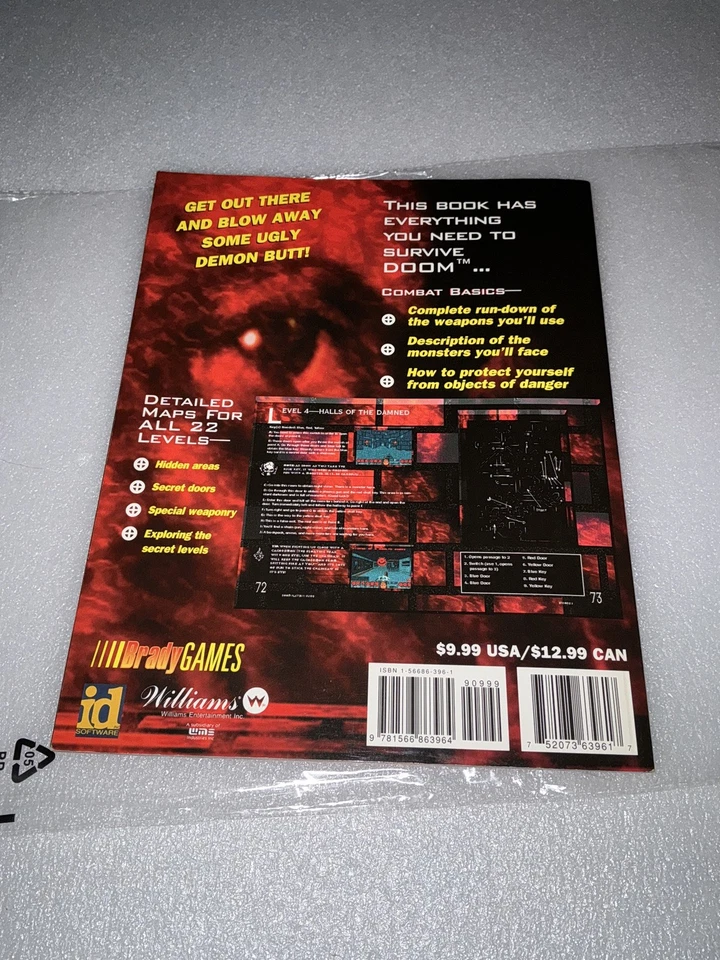Official Doom Player's Guide Brady Games for Super NES SNES Strategy Guide VGC!! - Image 2 of 4