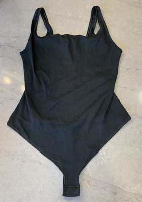SKIMS ~ Bodysuit 3X ~Ribbed Stretch Cotton ~ DEEP SEA Green ~ Sq Neck NEW w/TAGS