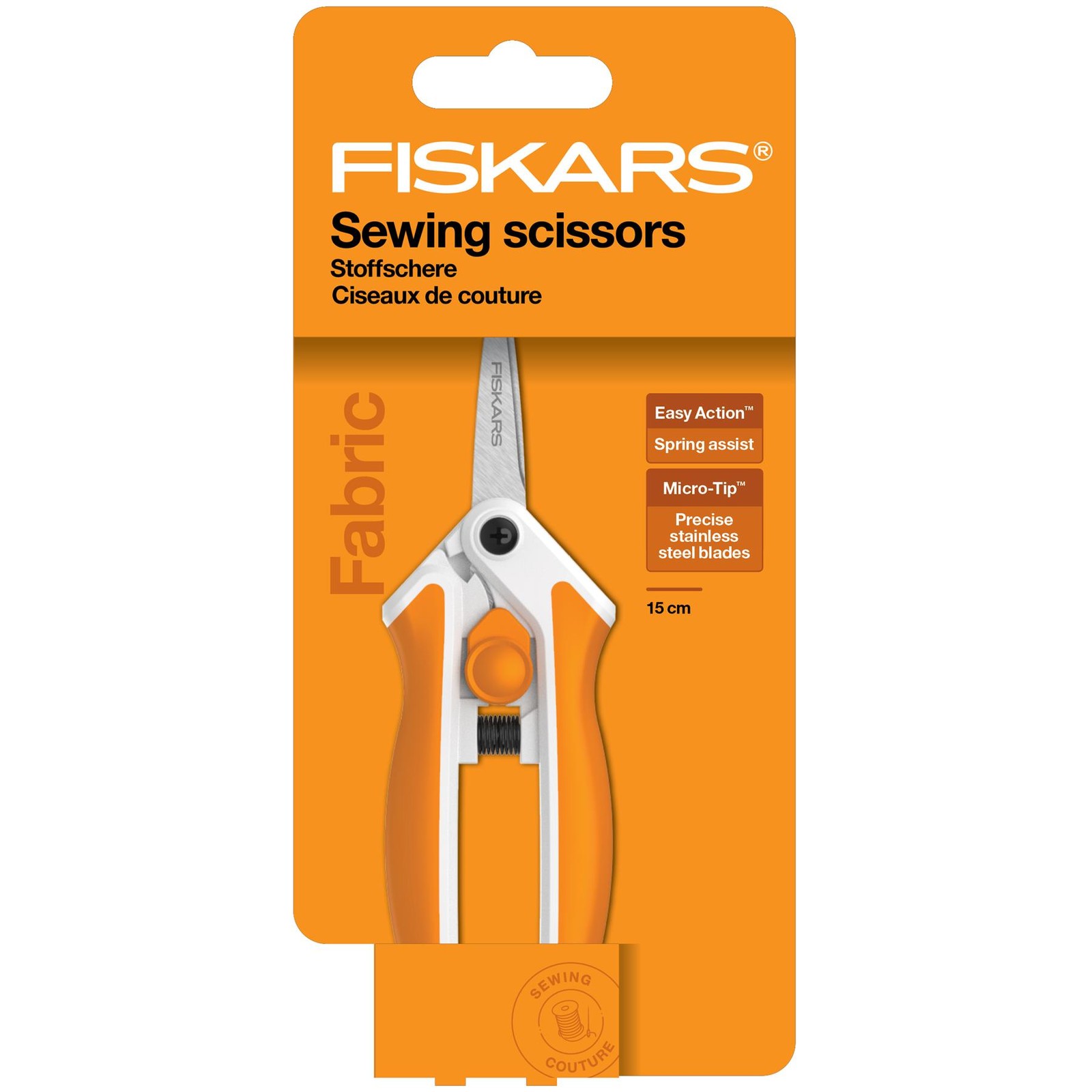 Scissors Dressmaking Fiskars 15cm Easy Action Micro-Tip for Sewing
