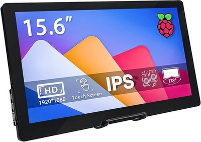 15.6'' IPS Touch Screen Monitor 1920x1080 HDMI USB-C Built-in Speakers Black