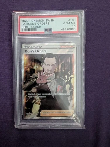 Boss's Orders 189/192 PSA 10 Rebel clash