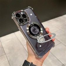 Magnetic Case for iPhone 17 16 15 Pro Max 14 13 12 Shockproof Ring Stand