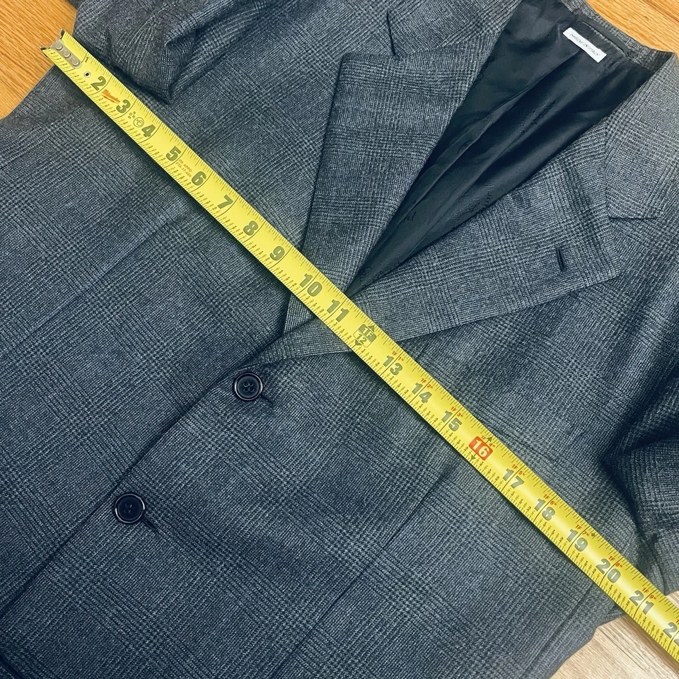 Blazer Brioni Glen Check Azul Marino IT50 (US40) Hecho en Italia 100% Lana Foto 3 de 4