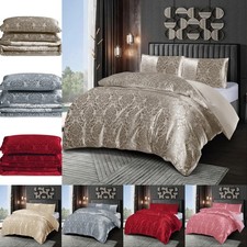 Damask Duvet Cover Set Reversible Luxury Quilt Cover Double King Bedding Set