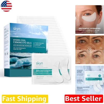 Hydro Cool Firming Eye Patches: Instant Cooling, Peptides, CoQ10, 16 Pairs