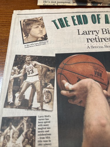 The End of an Era Boston Globe Special Section Larry Bird Retires Celtics 1992 - Picture 2 of 7