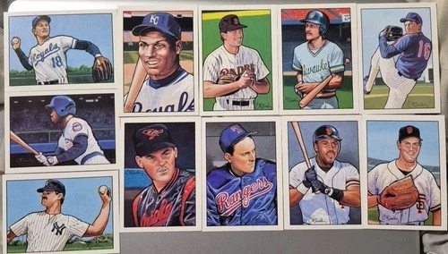 1990 Bowman Topps Nolan Ryan + Other Art Card by Craig Pursley Complete Set 1-11
