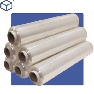 12 x transparente strapazierfähige Schrumpffolienrolle 400 mm x 250 m Verpackung Stretchfolie UK
