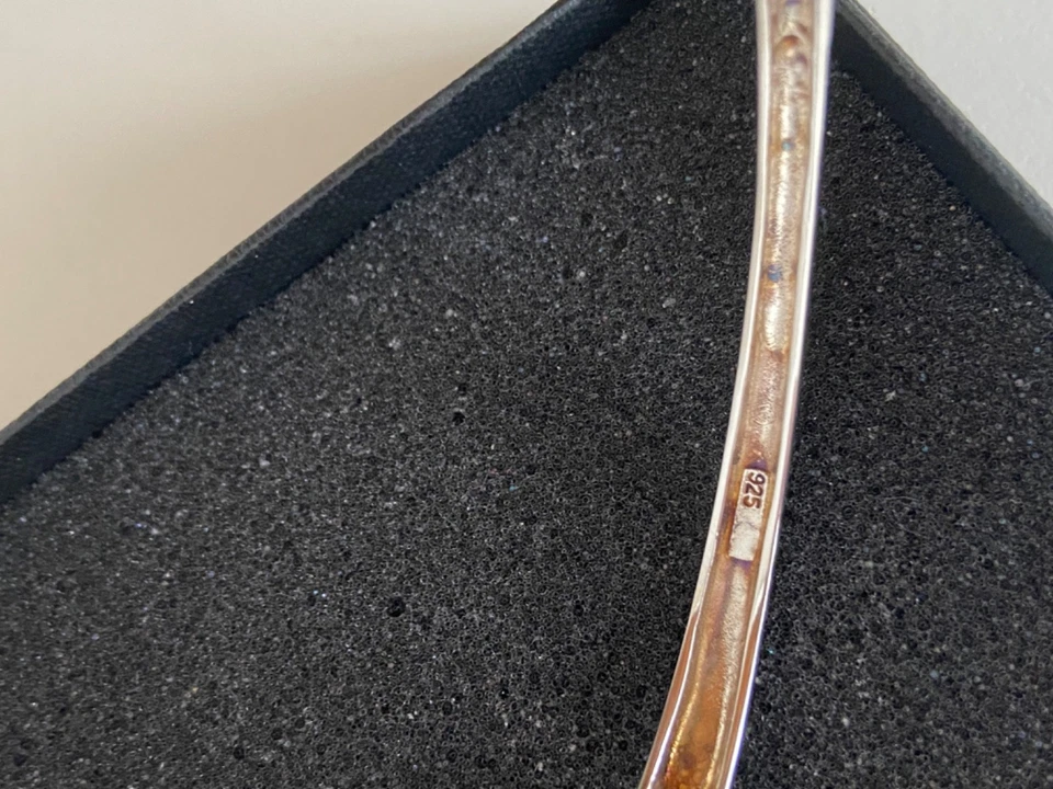 QVC massiver Armreif in Gürtelform 925er Silber Saphire Gewicht ca. 20,7 g - Bild 3 von 4