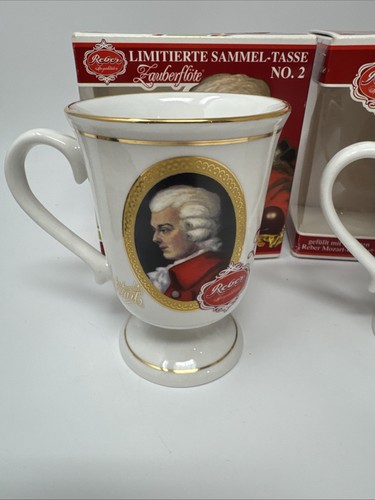 2 Mozart Porcelain Cup Reber Mozart Kugeln Original Ceramic Mug - Picture 3 of 7