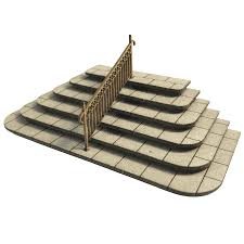 S.M.S. LX333 Platform Steps With Decorative Railings Lazer Cut Kit OO/HO Gauge