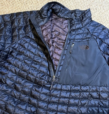 #ad #ad The North Face Thermoball Men#x27;s quilted 1 2 zip pullover jacket Size 2XL $65.00