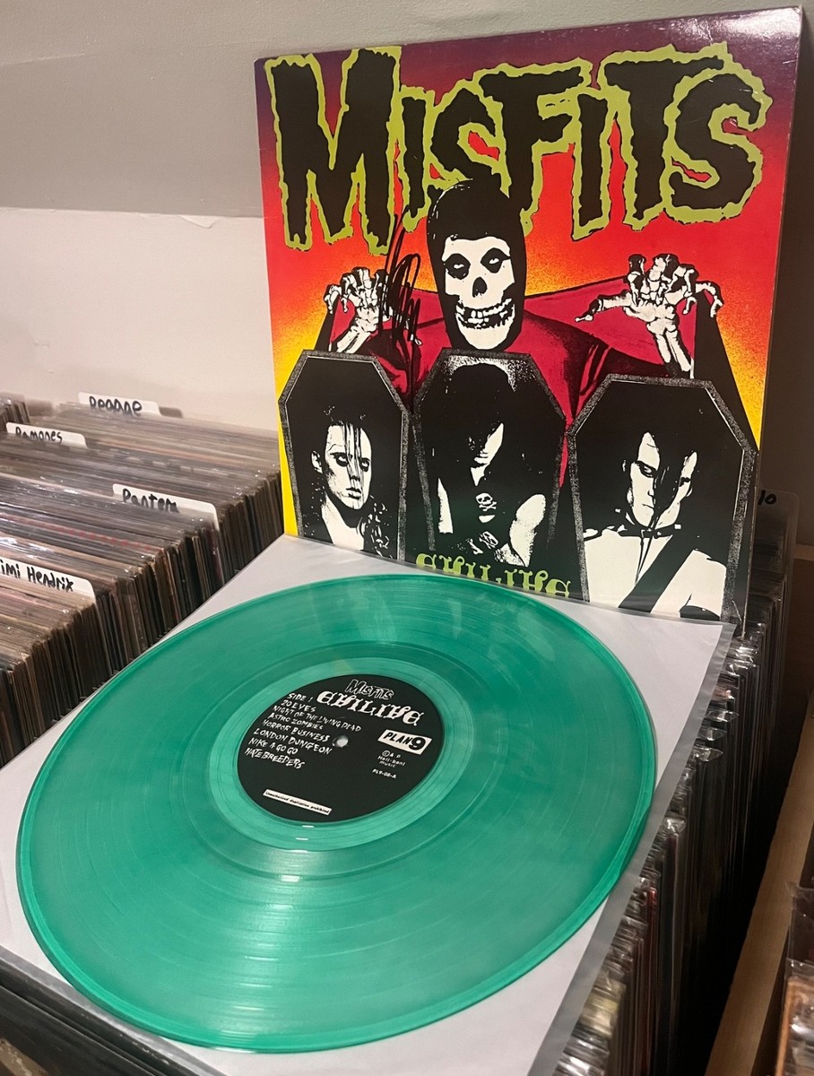 Autographed Misfits ‎Evilive 1987 Green Transparent Vinyl Record
