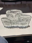 Blenko Glass 3 Owl Trio Glass Bookend Paperweight Don Shepherd Ice Floe vtg MCM