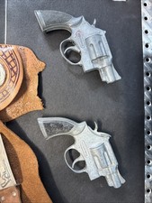 Vtg 1950's Hubley Trooper Snub Nose Toy Diecast Metal Cap - Made In USA Set