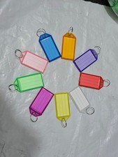 CLICK TAGS KEY TAGS WITH 9 COLOR BRIGHT PLASTIC ID NAME LABEL PACKS 5 10 25 50..