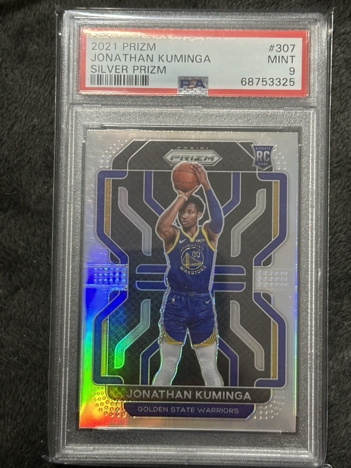 Jonathan Kuminga 2021-22 Panini Prizm Silver Rookie #307 PSA 9 Hawks Warriors