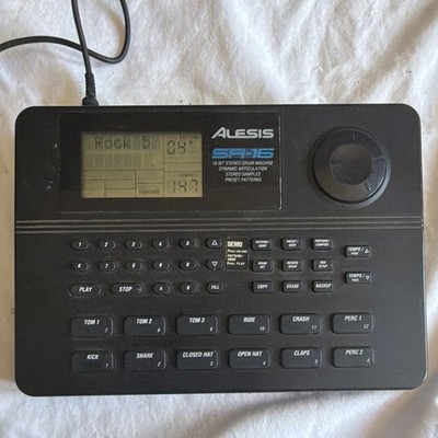 Alesis SR-16 16-Bit Digital Drum Machine, Stereo Samples, Preset Patterns, MIDI