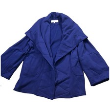 Norma Kamali Iconic Shawl Collar Open Front Oversized Vtg 80s 90s Coat Jacket