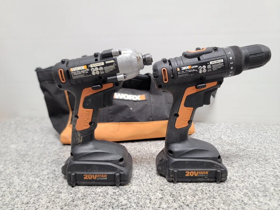 Worx 2-Tool Combo Kit, Cordless Li-Ion 20V Max Drill & Impact Driver Set - Image 4 of 4