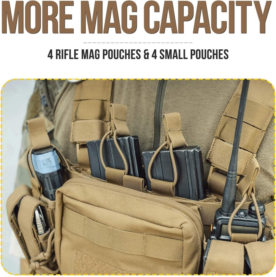 VISMIX Tactical Chest Rig, Adjustable&Detachable Molle Chest Rigs with ...
