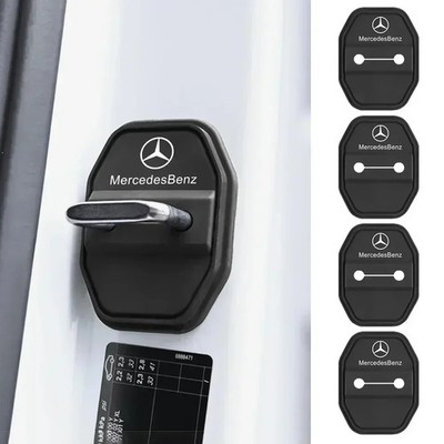 2/4pcs Silicone Car Door Lock Buckle Protector Cover For Mercedes Benz AMG W204