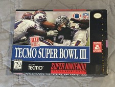 Tecmo Super Bowl III Snes Box Only Super Nintendo Original box