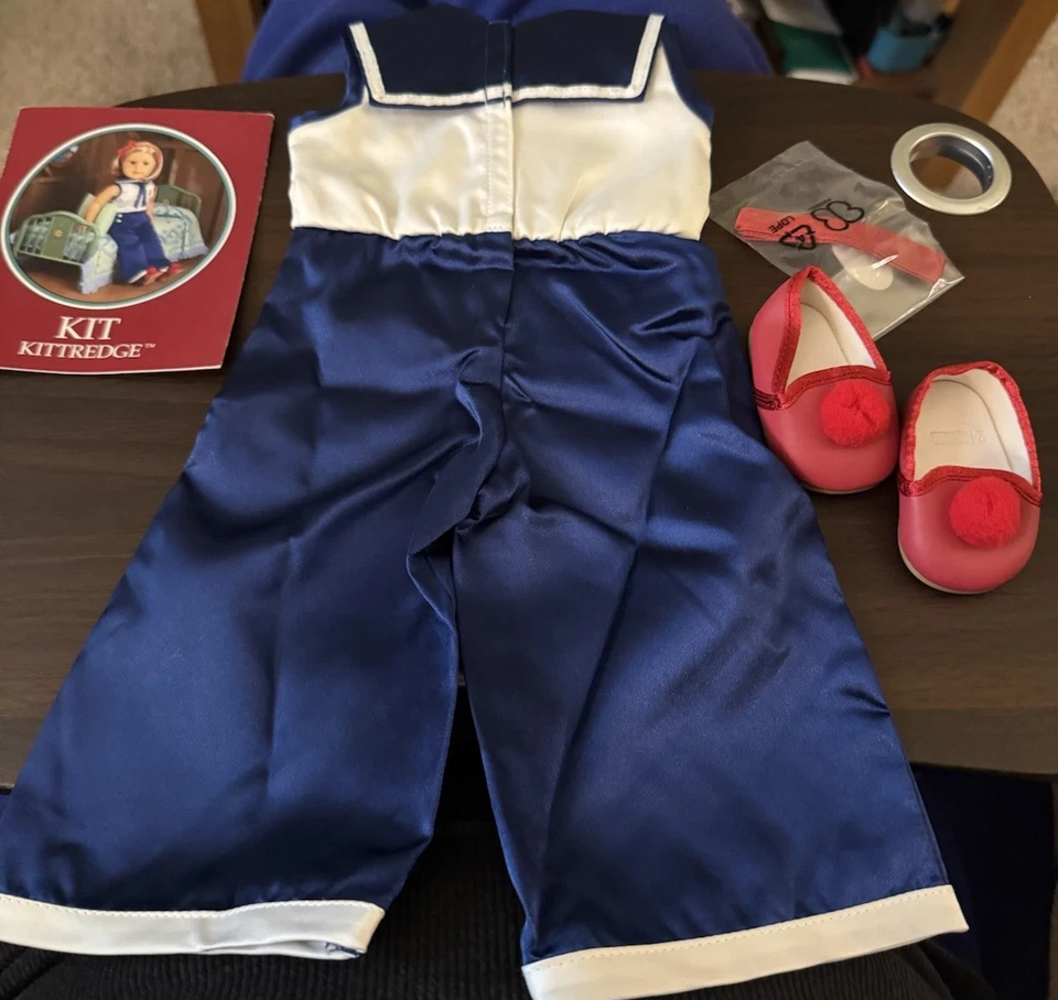American Girl For 18" Doll  Kit's Kit Beach Pajamas Sailor Set Outfit Birthday - Image 2 of 2