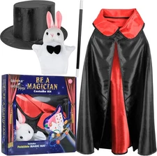 Click N' Play Magician Pretend Play Dress up Set with Accessories, Hat and