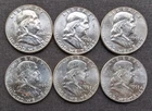 $3.00 Face Value - US 90% Silver Franklin Halves - Uncirculated - Lot #5