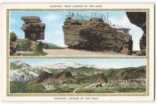 Gateway, West Garden of The Gods, Colorado Springs, CO VTG Postcard CG2.