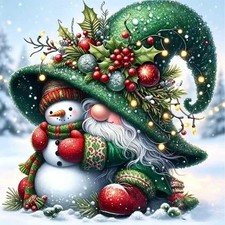 Christmas Diamond Art Kits for Adults, 5D Gnome Diamond Painting Kits for Adult