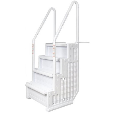 Hydrotools by Swimline Above Ground Swimming Pool Resin In Pool Steps - White