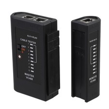 Versatile Rj45 Cable Tester Tool for Ethernet Phone Network Black ABS Material