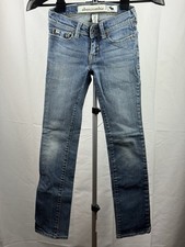 Abercrombie Kids Slim Stretch Jeans Light Wash Denim Youth Size 10 Straight Leg