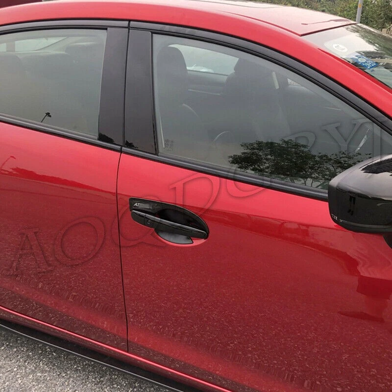 Para Mazda 3 Axela 2014-18 Negro Brillante Manija de Puerta y Tazón de Puerta Moldura Cubierta Foto 3 de 4