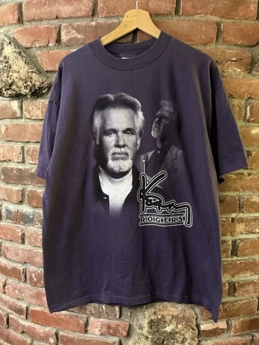 Vintage 90s Kenny Rogers World Tour Shirt Size XL 1990s vintage concert t-shirt, vintage, size XL, single stitch, B+ condition